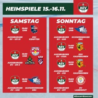 Die kommenden Heimspiele des AEV im Curt-Frenzel-Stadion. #NurDerAEV #ZukunftEishockey