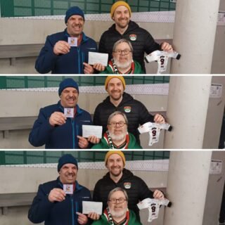 #AEV5050Lotterie - Richtig abgesahnt!
1753 €uronen räumte Edmund bei seinem ersten AEV Ausflug mit dem Wohnheim Lebenshilfe ab.
Wir gratulieren ganz herzlich zum Gewinn. 🔴🟢⚪️
Danke an alle Loskäufer, die damit unseren #aevnachwuchs unterstützen. 🔥💯
#ZukunftEishockey #aevpanther