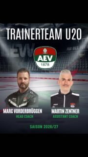 Das neue U20‑Trainerduo für die DNL‑Saison 2026/27 steht bereit: Unser DNL Team befindet sich mitten in der Vorbereitung.
Head Coach Marc Vorderbrüggen und Assistant Coach Martin Zentner gehen mit voller Energie in die neue Saison.

Wir wünschen unserem Trainerteam viel Erfolg bei der Umsetzung ihrer Ziele.
Mehr Infos & Einblicke auf unserer Homepage augsburger-ev.de – Link in der Bio.

#AEV #Eishockey #ZukunftEishockey #DNL #Augsburg