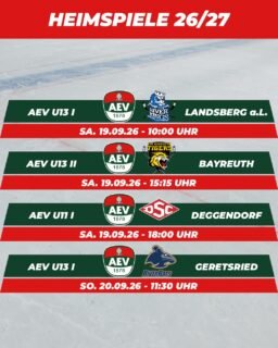 Die kommenden Heim- und Auswärtsspiele des AEV. #NurDerAEV #ZukunftEishockey