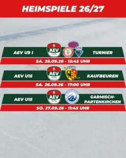 Die kommenden Heim- und Auswärtsspiele des AEV. #NurDerAEV #ZukunftEishockey