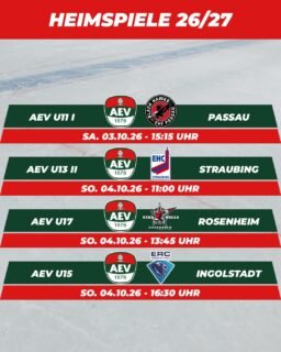 Die kommenden Heim- und Auswärtsspiele des AEV. #NurDerAEV #ZukunftEishockey